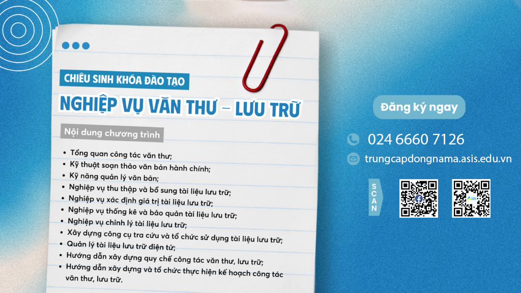 nội dung đào tạo nghiệp vụ văn thư